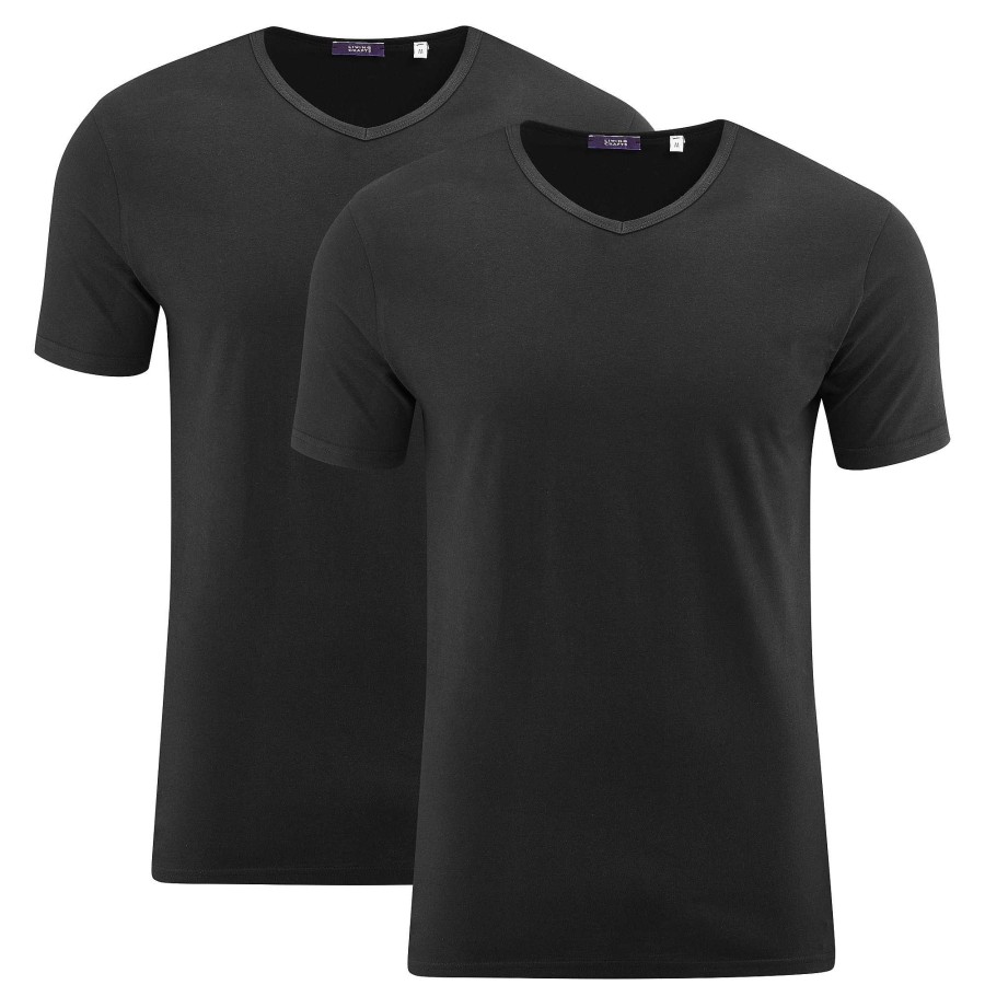 T-Shirts & Polo Shirts | LIVING CRAFTS Dean | T-Shirt, Pack Of 2 Black