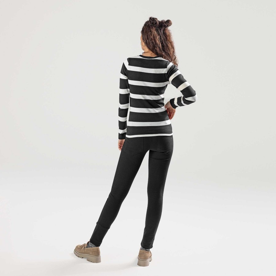 Shirts & Tops | LIVING CRAFTS Paula | Long-Sleeved Shirt Black/Cream