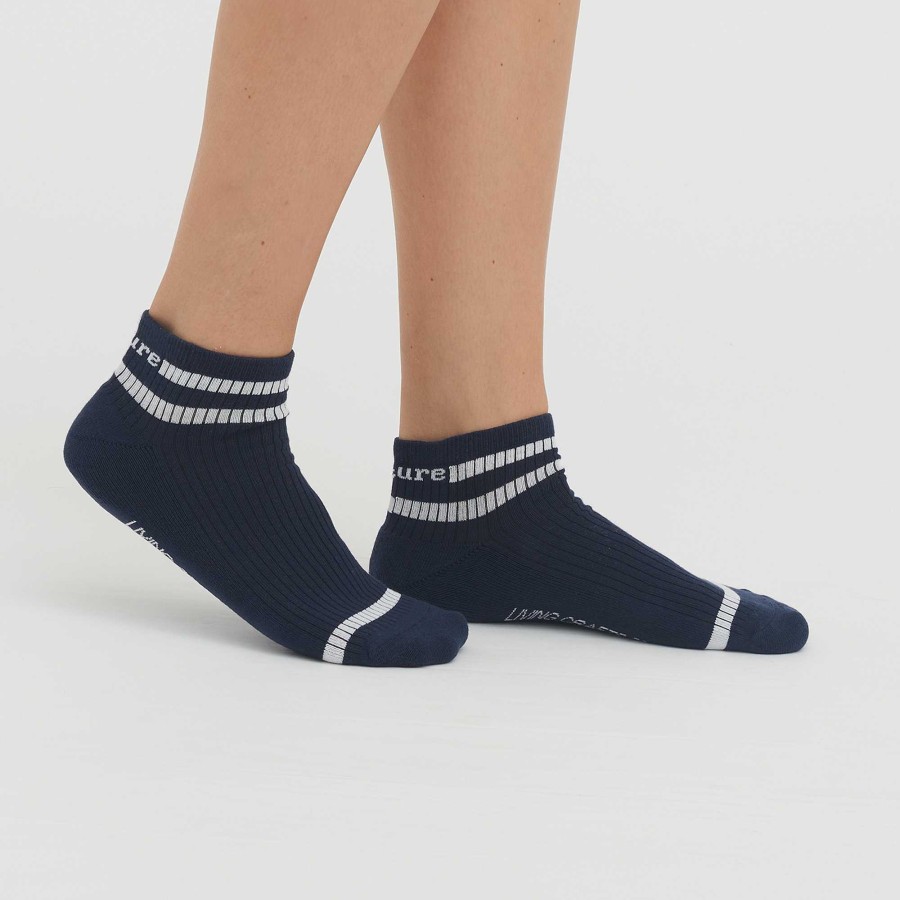 Socks | LIVING CRAFTS Orell | High Sneaker Socks, Pack Of 2 Navy/White