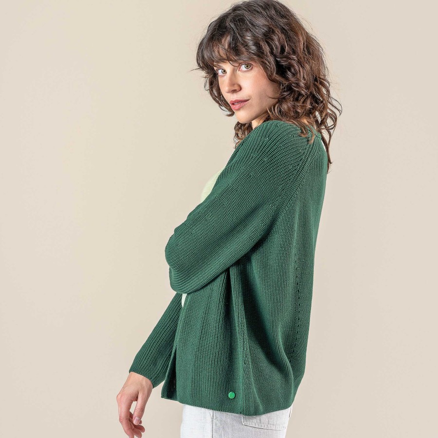 Cardigans & Jackets | LIVING CRAFTS Olivia | Cardigan Botanical Green