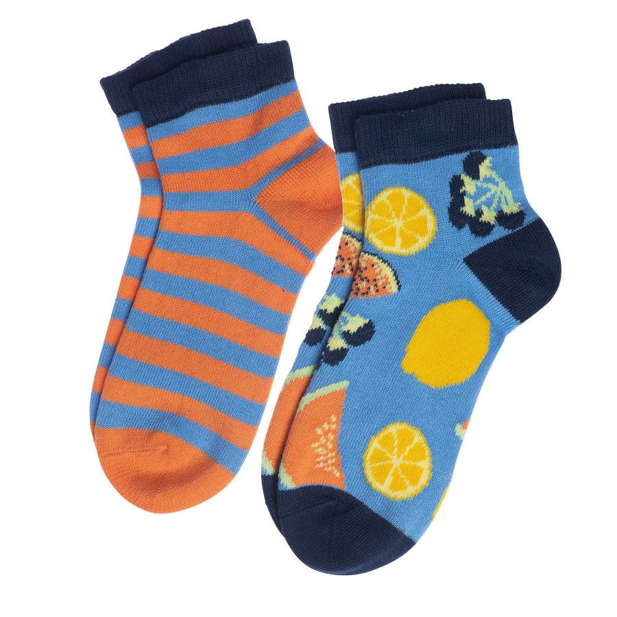 Socks & Tights | LIVING CRAFTS Agave | Sneaker Socks, Pack Of 2 Delicious Fruits