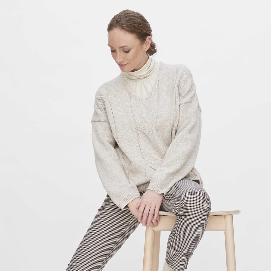 Knitwear & Sweatshirts | LIVING CRAFTS Neele | Sweater Stone Powder