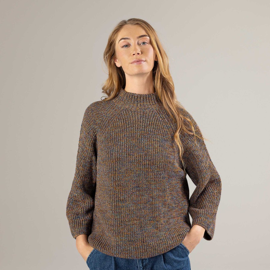 Knitwear & Sweatshirts | LIVING CRAFTS Padme | Sweater Ink Blue/Rust