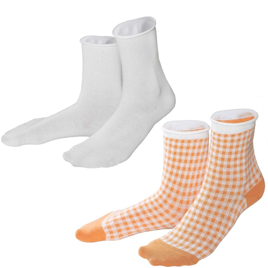 Socks & Tights | LIVING CRAFTS Alexis | Socks, Pack Of 2 Vichy Apricot