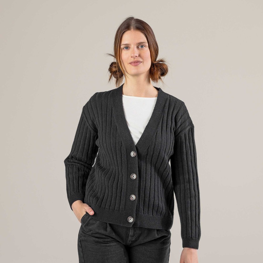 Cardigans & Jackets | LIVING CRAFTS Pirala | Cardigan Black