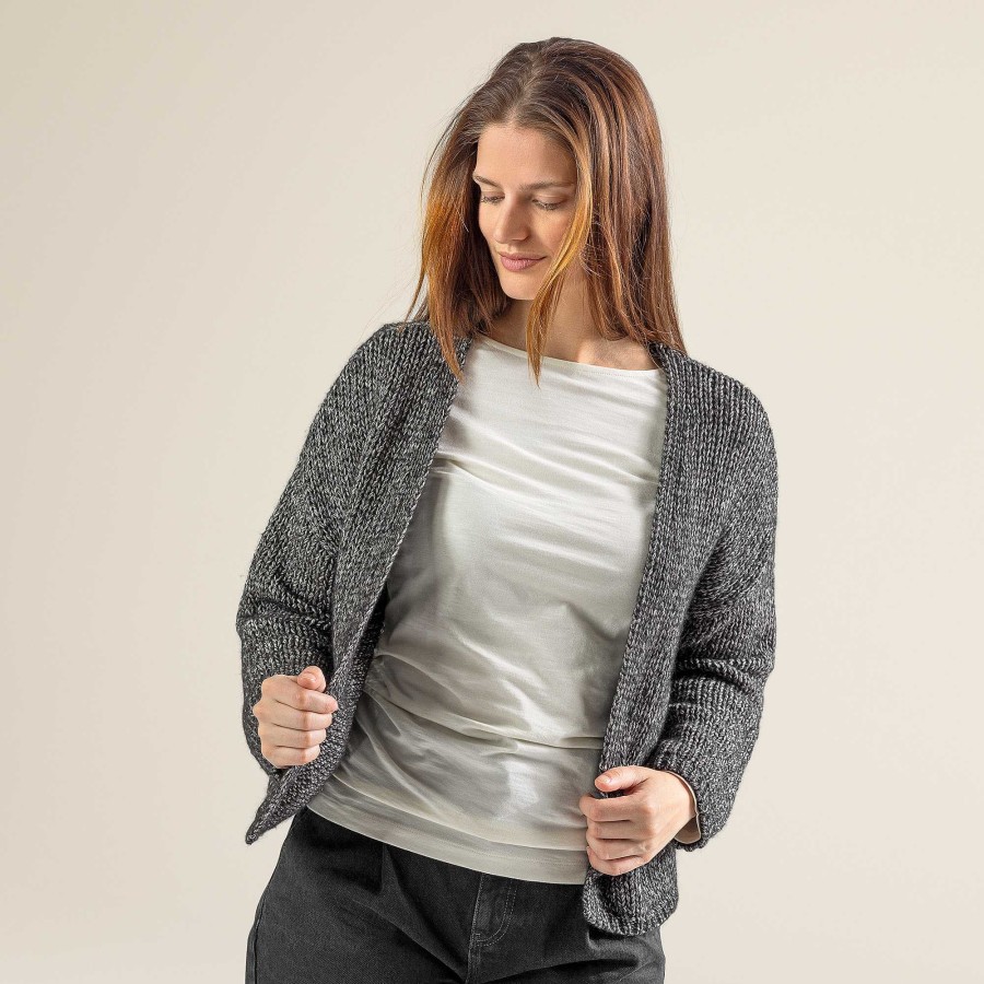 Cardigans & Jackets | LIVING CRAFTS Palila | Cardigan Black/Cream